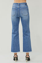 Load image into Gallery viewer, RISEN High Waist Raw Hem Slit Straight Jeans
